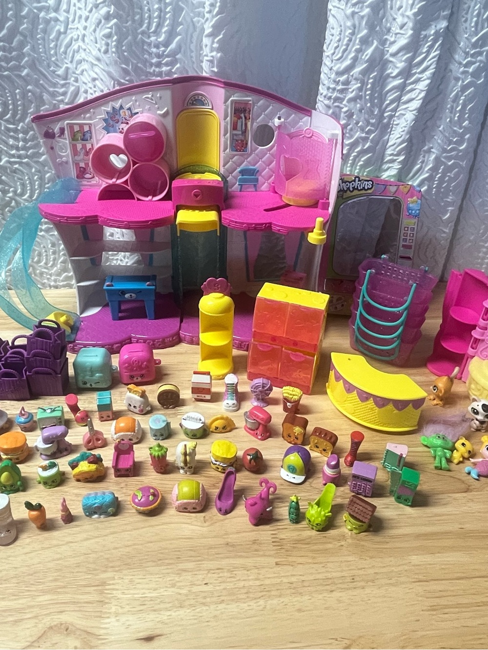 Shopkins Fashion Boutique Playset Lot with 50+ Figures & Littlest Pet Shop Bonus